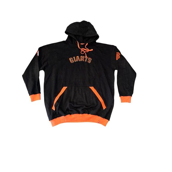 San Francisco Giants Majestic Black/Orange Hoodie Sweatshirt 3XL Polyester Mens - Picture 1 of 9